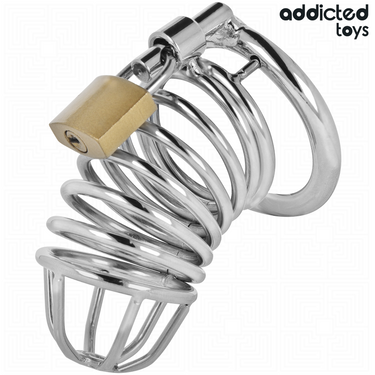 Gabbia di Castità in Metallo Addicted Toys M - Sicurezza e Controllo